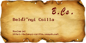 Belányi Csilla névjegykártya